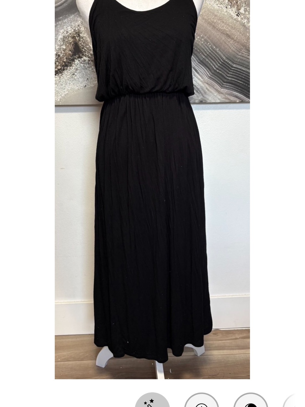 Olivia Rae Black Sleeveless Blouson Maxi Dress